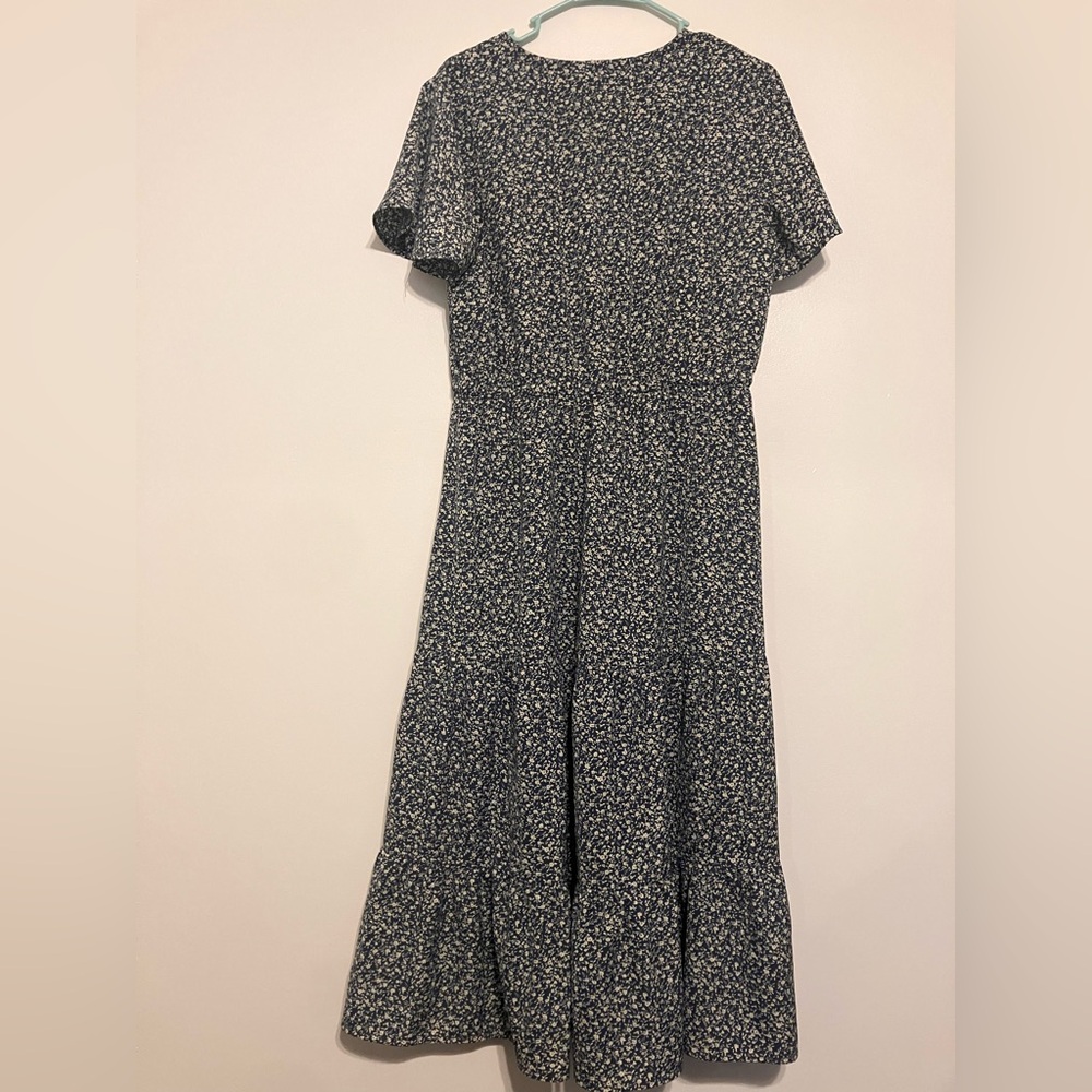 Blue Floral Midi Dress - Picture 4 of 4